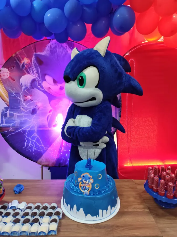 Sonic em festa infantil